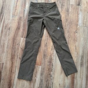 First Ascent Olive‎ Green Cargo Hiking Pants Womens Size 4 Outdoor Gear